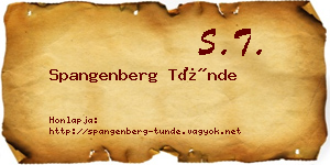Spangenberg Tünde névjegykártya